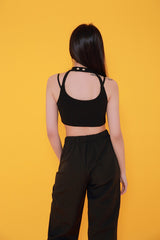 ロングチョーカークロップトップ(キャップ付き) / TOP(7811) Long Choker Crop Top (With Cap)