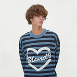 STRIPE HEART ROUND NECK KNIT_BLUE (6612832256118)