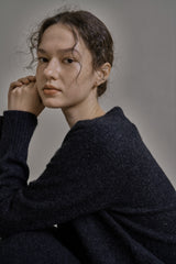 ウール Vニット/WOOL V-KNIT_CHARCOAL