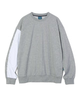 スリーブコントラストスウェットシャツT60/Sleeve Contrast Sweatshirt T60 Melange Gray