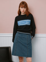 DENIM MIDI SKIRT BLUE