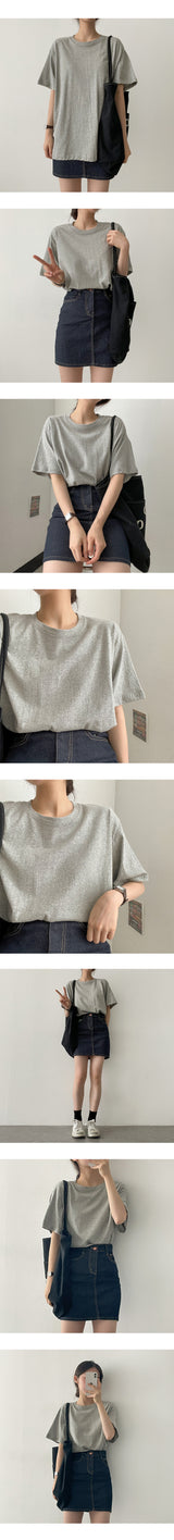 Standard Basic Plain Short-Sleeved Tee