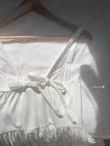ポエムバックリボンスリムノースリーブドレス / Poem Back Ribbon Slim Sleeveless Dress(2 colors)