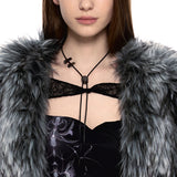 NO.481 [BLACK] サークルコードロックネックレス