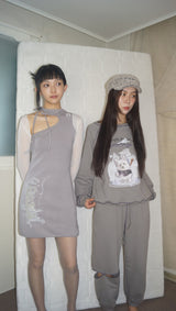 ハクオリエンタルスウェットパンツ / haku oriental sweat pants [warm gray]