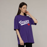 ベースボールロゴハートスマイルショートスリーブTシャツ/Base Ball Logo Heart Smile Short Sleeve T-shirt