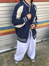 Harper two way knit zip up