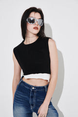 カッターノースリーブトップ/CUTTER SLEEVELESS TOP
