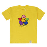 [UNISEX] Rainbow Flower White Clip Short Sleeve Tee_7color (6567254818934)
