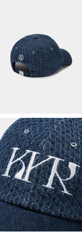 KYR Signature Logo Embossing Denim Ball Cap (Deep Blue)