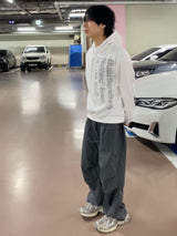 Rap string pintuck nylon pants 2C