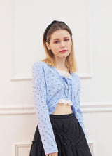 lace cardigan t-shirt blue (6688676905078)