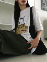 ケーキリボンボクシー半袖Tシャツ
