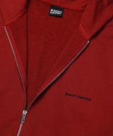  HAIF-ZIP HOODIE (LONG)_DARK RED