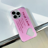 トゥルーラブハートフォトカードフレームフォーンケース / True Love Heart Photo Card Frame pink Phone Case