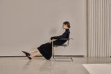 アンバランスニットドレス/UNBALANCED KNIT DRESS_BLACK