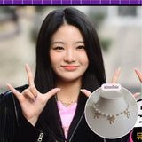 3 Ribbons Pearl Choker Necklace - Gold Color (Kep1er Mashiro Necklace)