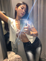 ホワイトパールチェーンネックレス/white pearl chain necklace