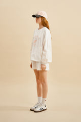 チェリーアーチロゴウーブンピストトップ／CHERRY ARCH LOGO WOVEN PISTE TOP [WHITE]