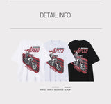 スカルモーターサイクルショートスリーブTシャツ