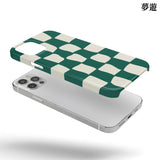 チェッカーボードグロッシーケース-green