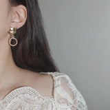 メルビーザキャットシリーズ - アンティークキャットノブピアス / Melbie The Cat Series - Antique Cat Knobs Piercing (Gold ver.)