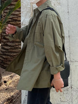 ピーチオーバーフィットシャツ/ポケットシャツ/PEACH OVERFIT TWO POCKET SHIRTS(3COLOR)