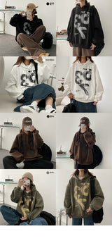 [Fleece] ペイント637ボクシーフーディ