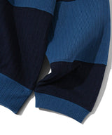 ニットラグビースウェットシャツ/Knit Rugby Sweatshirt T76 blue&navy