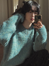 Vモヘアブラシニット(3color)