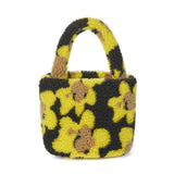 フラワーベアフラフィーミニバッグ / Flower Bear Fluffy Mini Bag_Black