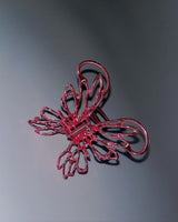 Pink butterfly hairpin