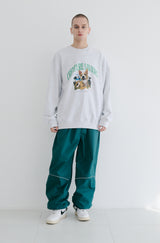 ラッキージャングルクルーネック / BSR2223FWPO068 LUCKY JUNGLE CREWNECK HEATHER GREY