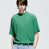 2ウェイリブモックネックTシャツ / 2way rib mock neck t-shirt green