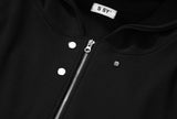 hoody zip-up cape cardigan black (6615495016566)
