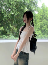 Ollin Smoking Flare String Cropped Sleeveless