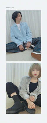 テリー コットン シャツ S104 / Terry Cotton shirt S104 Cloud Melange