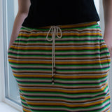 レインボーテリースカート / RAINBOW TERRY SKIRT_GREEN