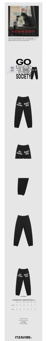 GO HOME SOCIETY JOGGER PANTS - BLACK