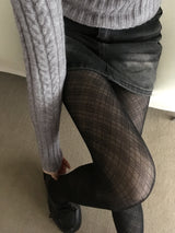 nat y2k checked pantyhose