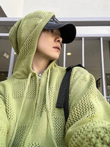 No.0055 C board 2way hood ZIP-UP (4color)