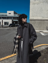 [WOOL 50%] [MADE] wool maxi trench mac coat