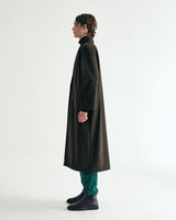 UNISEX FAKE NUBUCK MAXI COAT M - DARK BROWN (6636063096950)