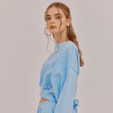 SETSETSET BACK RIBBON SWEAT SHIRT SKYBLUE (6652489400438)
