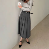 [Bellide made/Modal 37%] Waist-Emphasizing  side shirring U-neck T-shirt