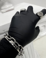 [BLESSEDBULLET]11mm round chain link bracelet_dark silver/silver (6562941960310)