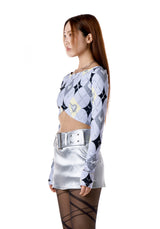 CHROME ARGYLE CROP TOP (BLUE) (6699120459894)