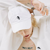 オーバーサイズマシュマロボールキャップ/OVERSIZE MARSHMALLOW BALL CAP-WHITE+BLACK