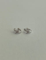 [92.5silver] swirl one-touch earrings (mini)
