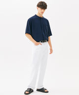 ONE POCKET MINIMAL COLLAR OVERFIT SHIRT (BLACK) (6585497387126)